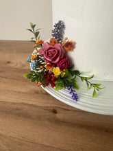 Load image into Gallery viewer, Foam Rose Cake Flower Arrangement: Wedding Christening Cake Topper
