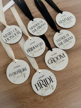 Load image into Gallery viewer, Personalized Wedding Hanger: Bridal Party Gift with Ribbon
