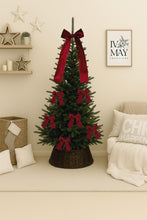 Load image into Gallery viewer, Luxury Handmade Velvet Christmas Tree Bows: Clip-On Burgundy Red Ornaments
