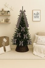 Load image into Gallery viewer, Luxury Handmade Velvet Christmas Tree Bows: Clip-On Tree Topper - Grey - Greyish
