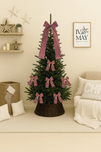 Load image into Gallery viewer, Luxury Handmade Velvet Christmas Tree Bow: Dusty Pink Clip-On Ornament - Dusty Pink

