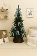 Load image into Gallery viewer, Luxury Velvet Christmas Tree Bows: Mint - Sage Green Clip-on Decorations - Duck Egg
