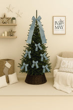 Load image into Gallery viewer, Luxury Velvet Christmas Tree Bows: Mint - Sage Green Clip-on Decorations - Duck Egg
