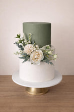 Load image into Gallery viewer, Sage Green Rose Cake Topper: Silk Flower Wedding Garland
