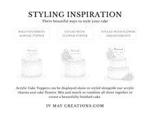 Load image into Gallery viewer, Personalised Mr and Mrs Cake Topper – Sage Acrylic Round Wedding Décor
