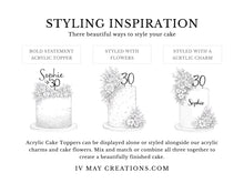 Load image into Gallery viewer, Brushed Gold Acrylic Cake Charm:  acrylic initials - Wedding Cake Acrylic Topper
