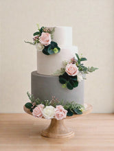 Load and play video in Gallery viewer, Blush Pink Cake Flowers: Foam Rose Wedding Cake Topper
