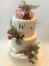 Load image into Gallery viewer, Cake Flowers - Cake decoration - Dusty Pink - Blush Pink - Wedding cake - Christening - Birthday
