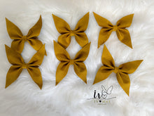 Load image into Gallery viewer, Mustard Yellow Velvet Christmas tree Bows - Christmas tree butterflies Bows - Mustard Yellow
