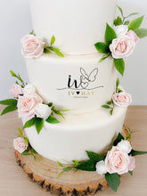 Load image into Gallery viewer, Cake Flowers - Wedding Cake Flowers - Cake Topper - Blush Pink - Christening / Birthday cake decoration
