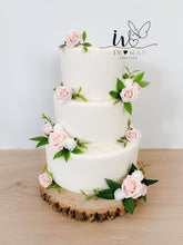 Load image into Gallery viewer, Cake Flowers - Wedding Cake Flowers - Cake Topper - Blush Pink - Christening / Birthday cake decoration

