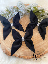 Load image into Gallery viewer, Black Velvet Christmas tree Bows - Christmas tree butterflies Bows - Black
