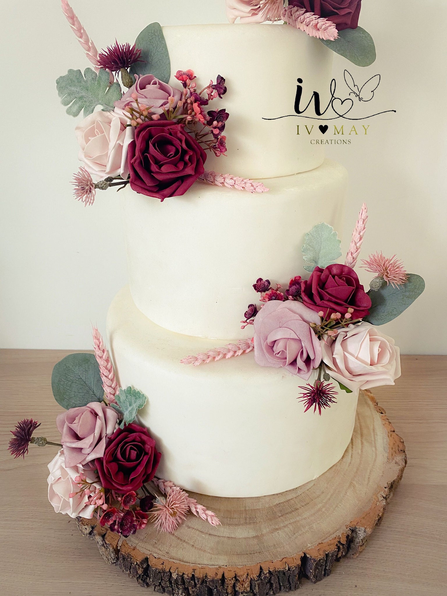 Wedding cake collection of blush rose cake decorations – AbigailRose