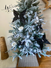 Load image into Gallery viewer, Handmade - Large Velvet Christmas Tree Bow Topper - Christmas tree butterfly - Black
